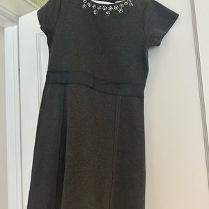 Jcrew crewcuts size 10 perfect condition grey short sleeve dress with beading
